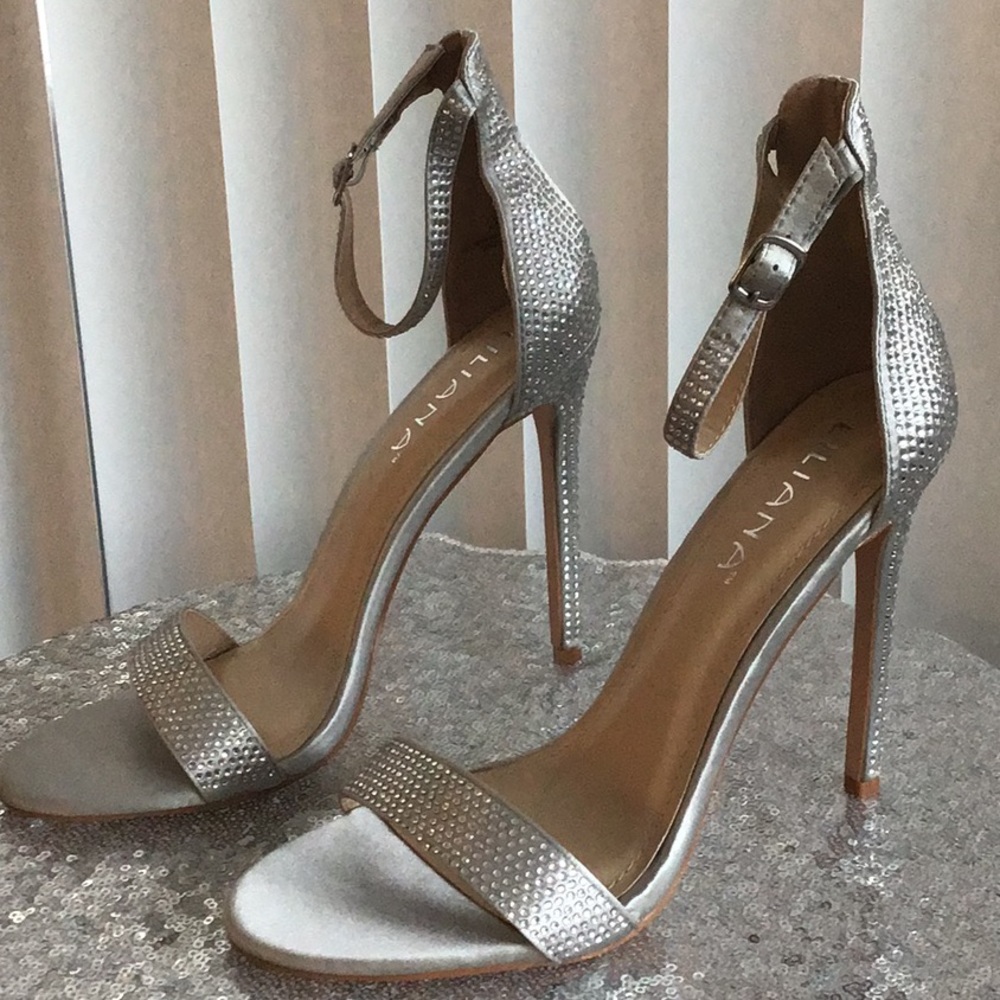 Lilliana Crystal Ankle Strap Heels